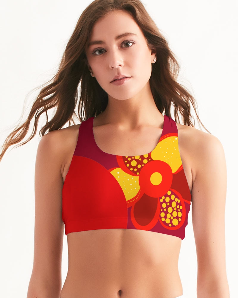 Fire Flower Ladies Seamless Sports Bra