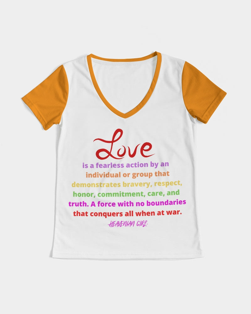 LOVE IS Ladies V-Neck Tee