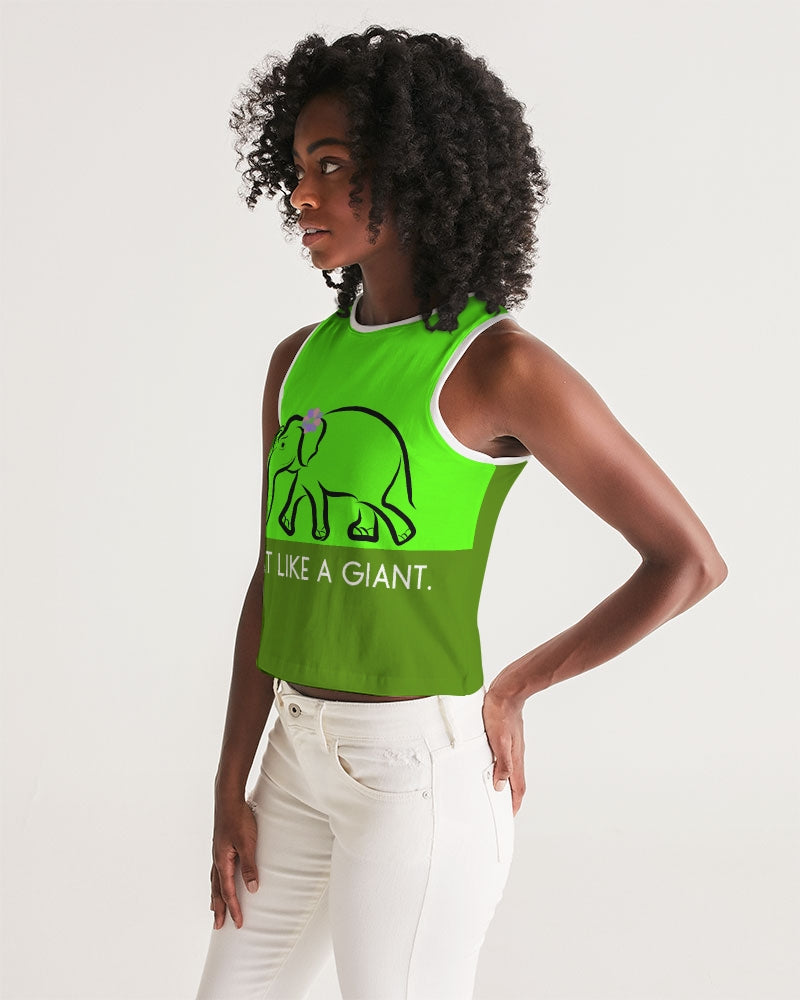 Eat Like A Giant Ladies  Cropped Tank