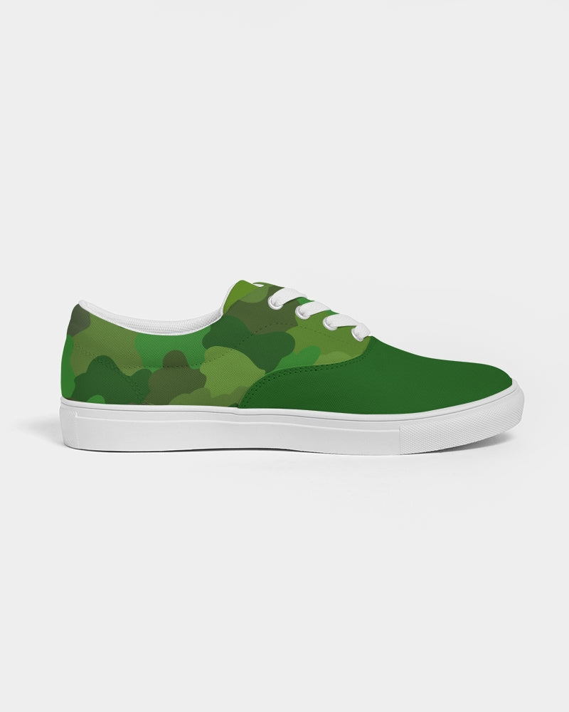 Green Fusion Ladies Lace Up Canvas Shoe