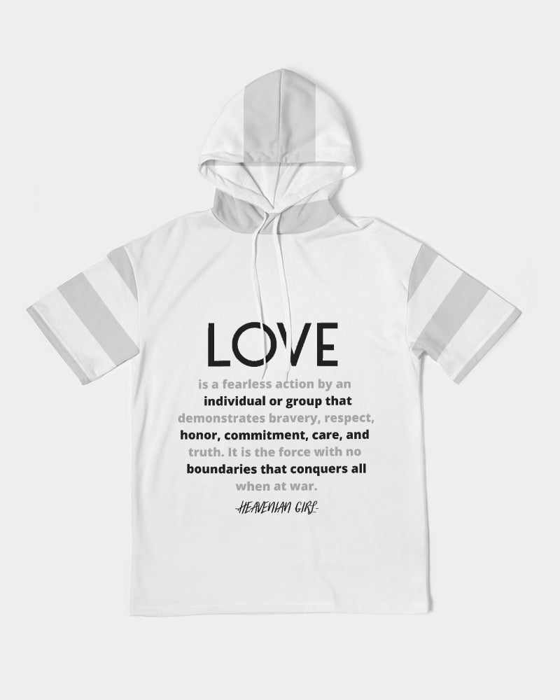 LOVE IS Men's Short Sleeve Hoodie