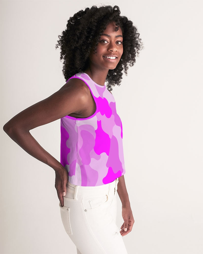 Pink Fusion Ladies Cropped Tank