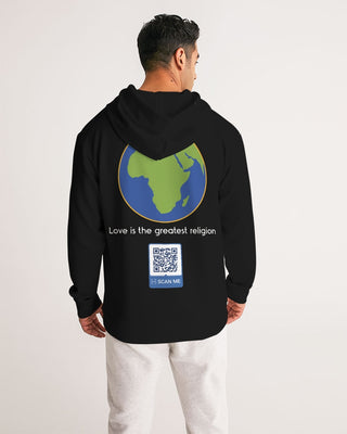 Love Is The Greatest Religion Men's Hoodie (QR CODE ON THE BACK FOR BRAND SUPPORTERS)
