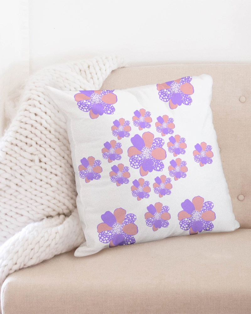 Care Flower 20x20 Throw Pillow Case - 0