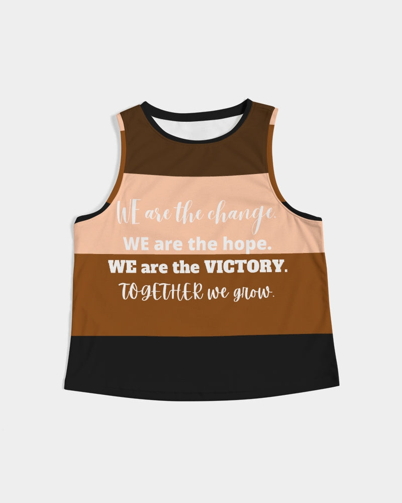 Unity and Freedom Hue Love Ladies Cropped Tank