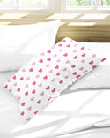 Pink Hearts King Pillow Case