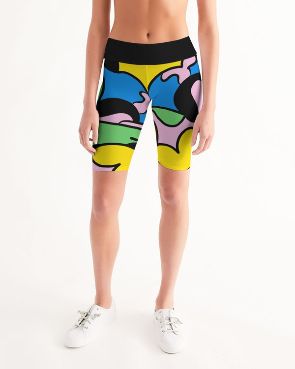 Color Wind Ladies Mid-Rise Bike Shorts