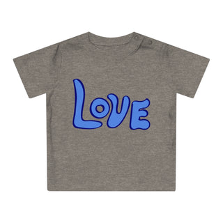 Buy heather-grey-melange Blue LOVE Baby T-Shirt