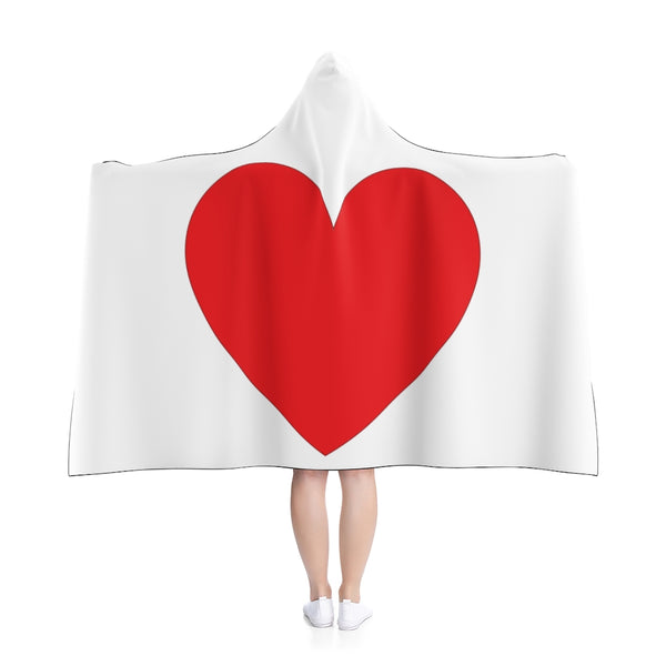 Big Red Heart Hooded Blanket