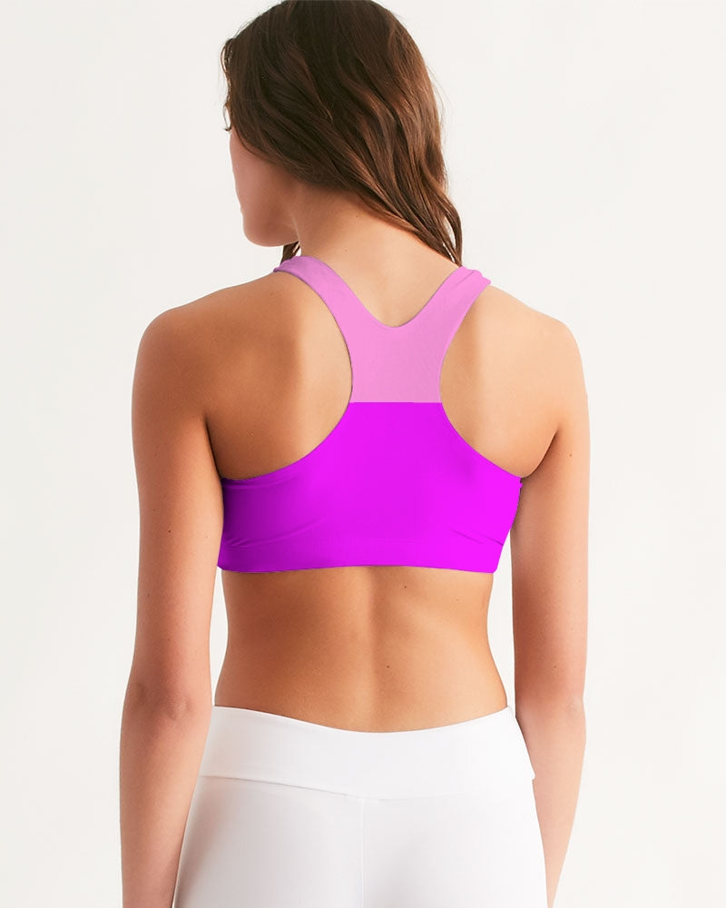 Pink Pink Ladies Seamless Sports Bra - 0