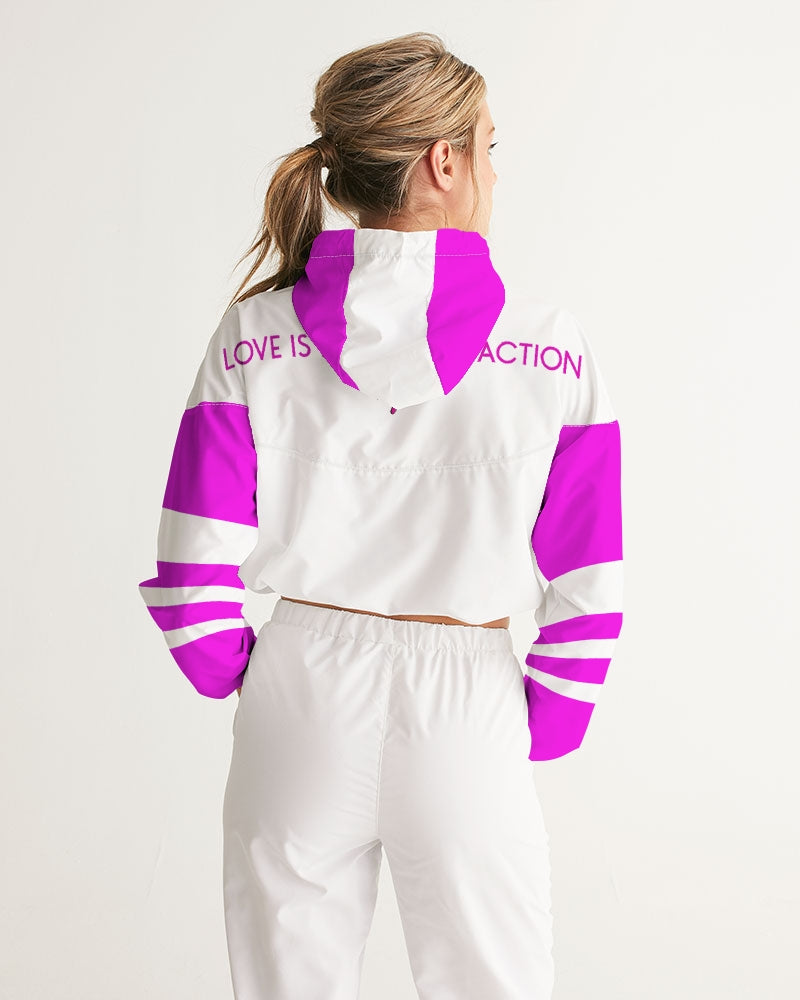 LOVE IS Ladies Cropped Windbreaker