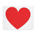 Big Red Heart White Placemat