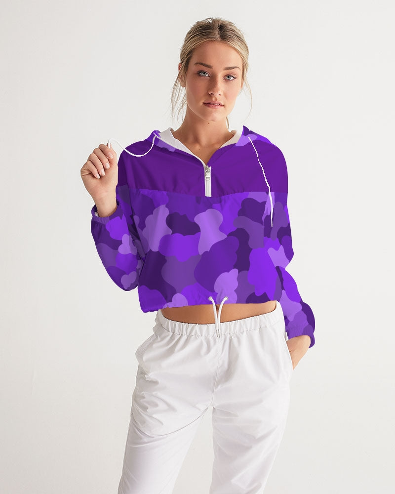 Purple Fusion Ladies Cropped Windbreaker