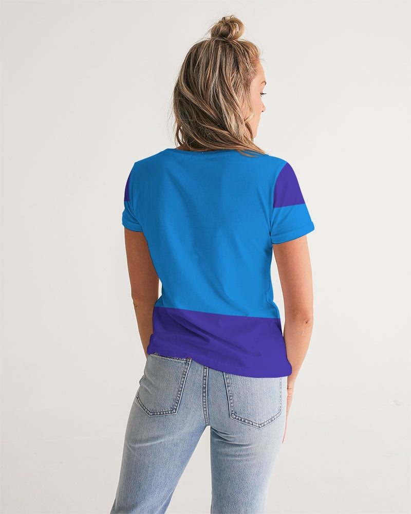 Blue Turqu Ladies V-Neck Tee