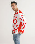 V-DAY Red Hearts Men's Long Sleeve Tee