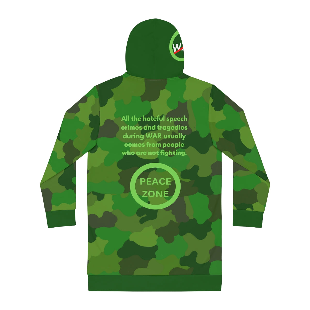 Green Fusion Ladies Hoodie Dress