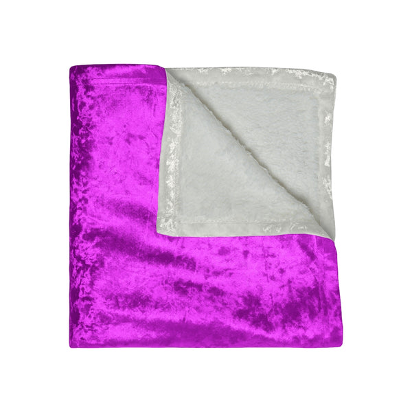 Hot Pink Crushed Velvet Blanket