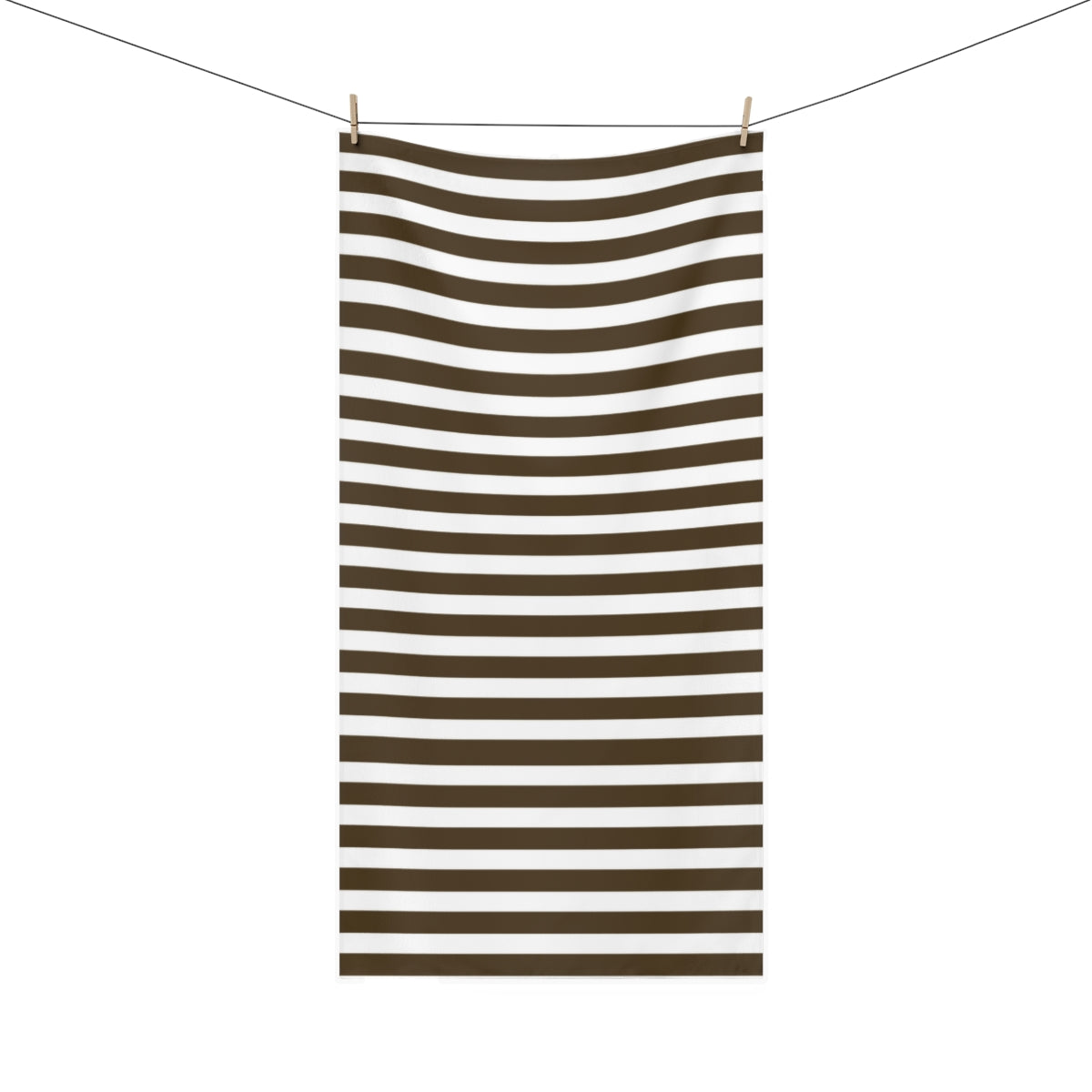 Black /White Stripe Mink-Cotton Towel - 0