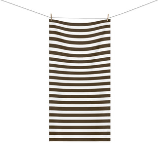 Black /White Stripe Mink-Cotton Towel