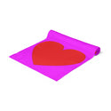 Big Red Heart Hot Pink Table Runner