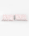 Valentine's Red Hearts and Roses Queen Pillow Case
