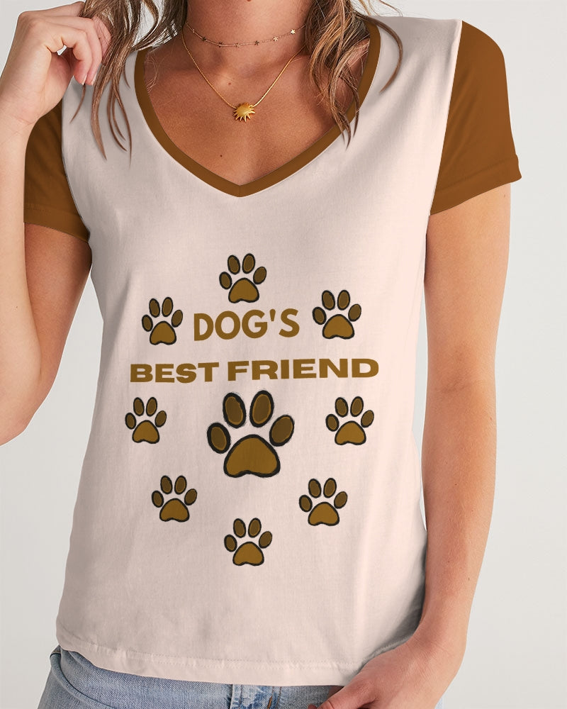 Dog's Best Friend Ladies V-Neck Tee