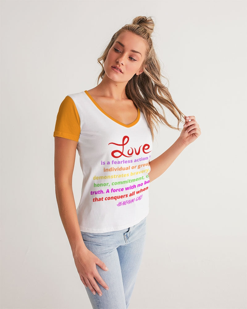 LOVE IS Ladies V-Neck Tee