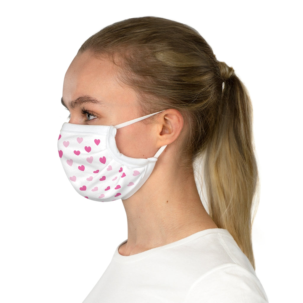 Pink Hearts Cotton Face Mask