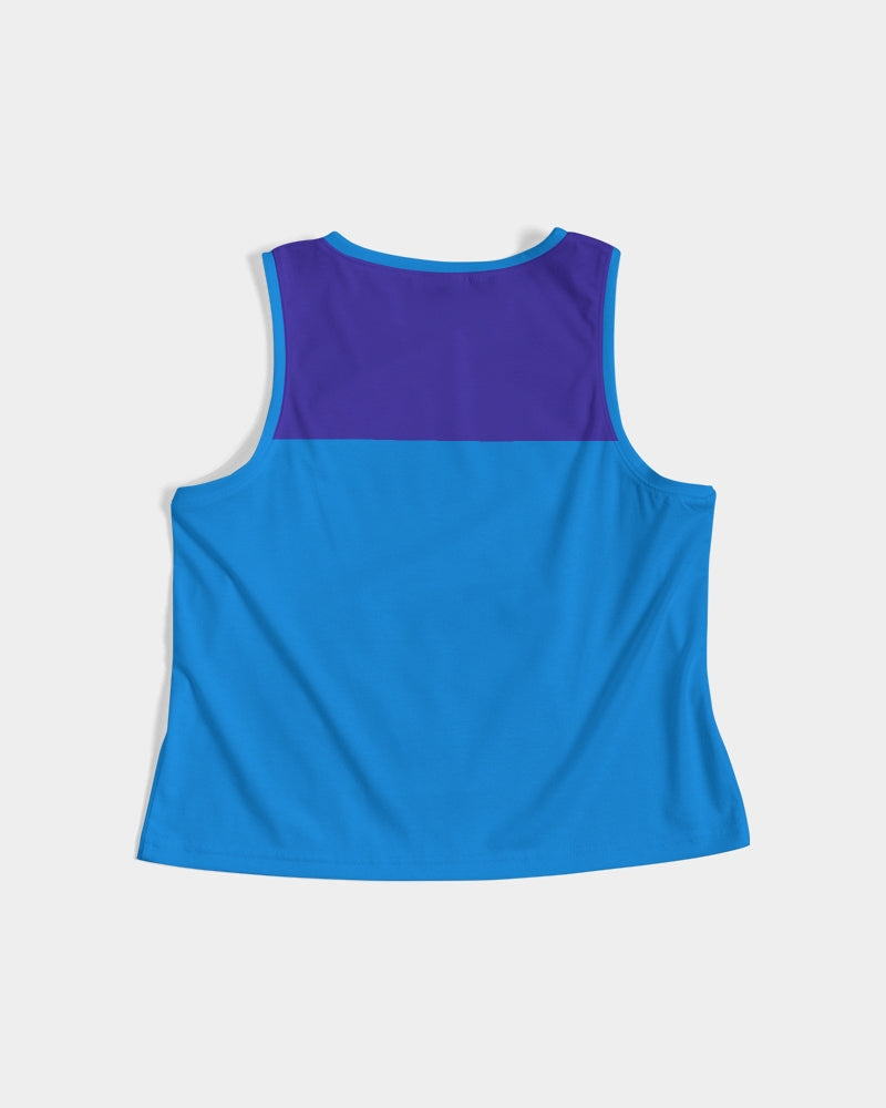 Blue Turqu Ladies Cropped Tank