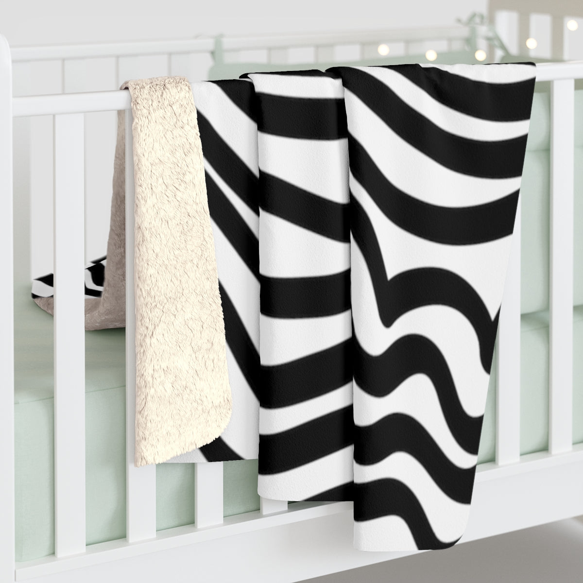 Zebra Print Sherpa Fleece Blanket