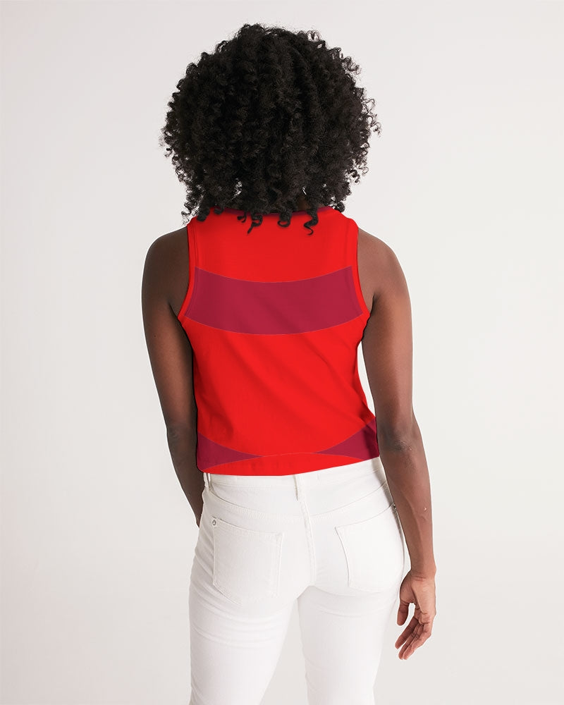 Berry Cherry Ladies Cropped Tank