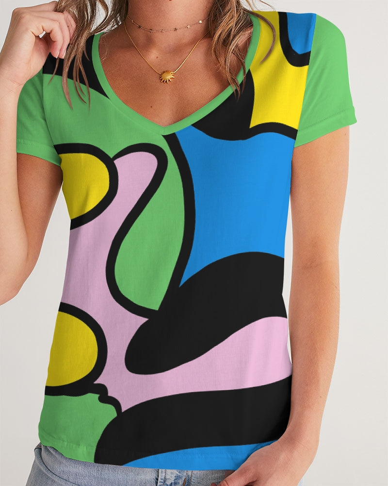 Color Wind Ladies V-Neck Tee