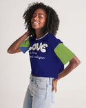 Love Is The Greatest Religion Ladies Lounge Cropped Tee