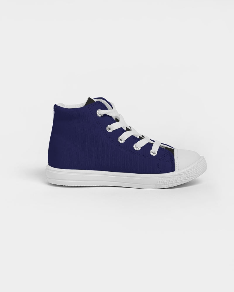 Black Berry Kids High Top Canvas Shoe