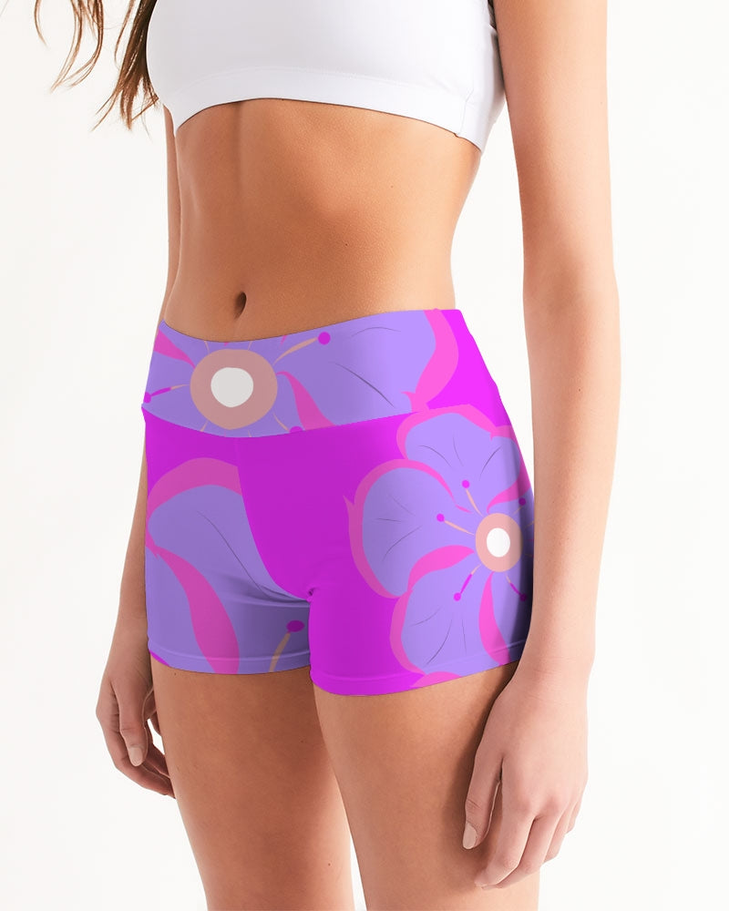 Passion Flower Ladies Mid-Rise Yoga Shorts