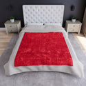 Red Crushed Velvet Blanket