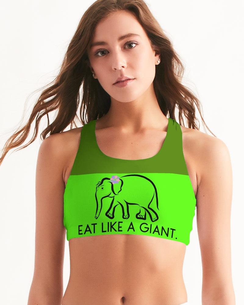 Eat Like A Giant Ladies Seamless Sports Bra