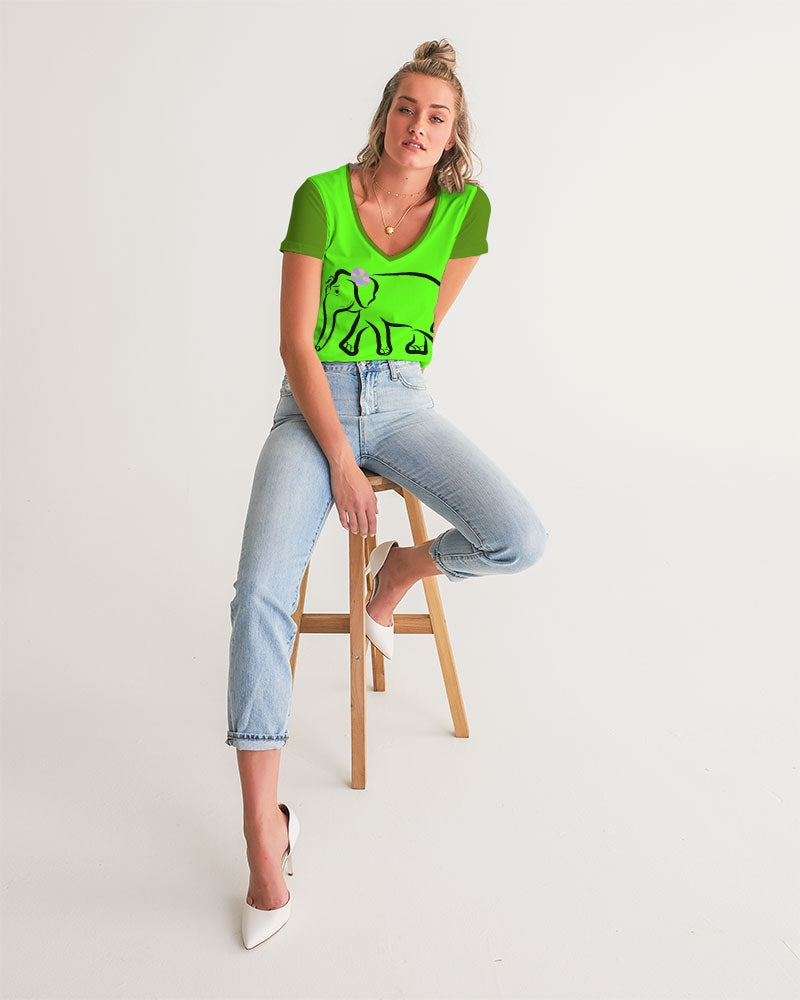 Eat Like A Giant Ladies V-Neck Tee