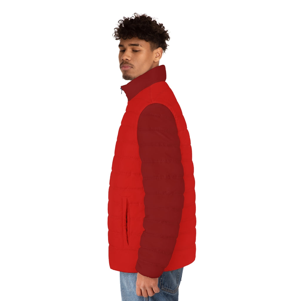 Men's Red Puffer Jacket - 0