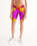 Bright Swirl Ladies Mid-Rise Bike Shorts