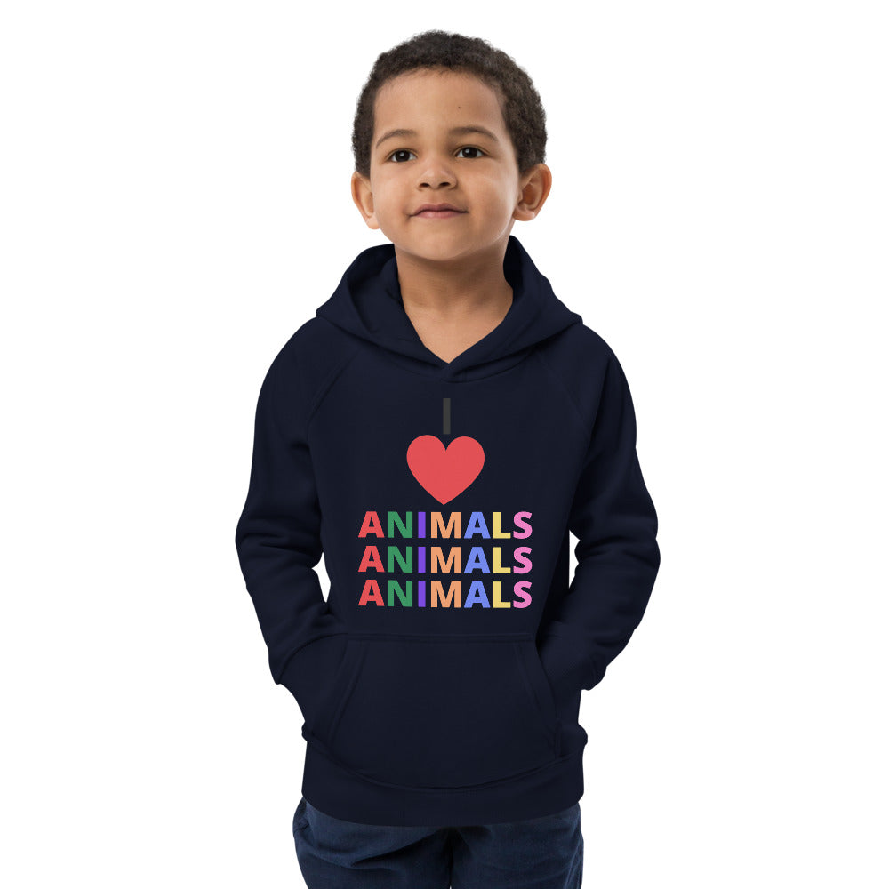 I LOVE ANIMALS Boys HOODIE