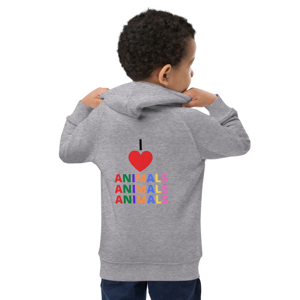 I LOVE ANIMALS Boys HOODIE