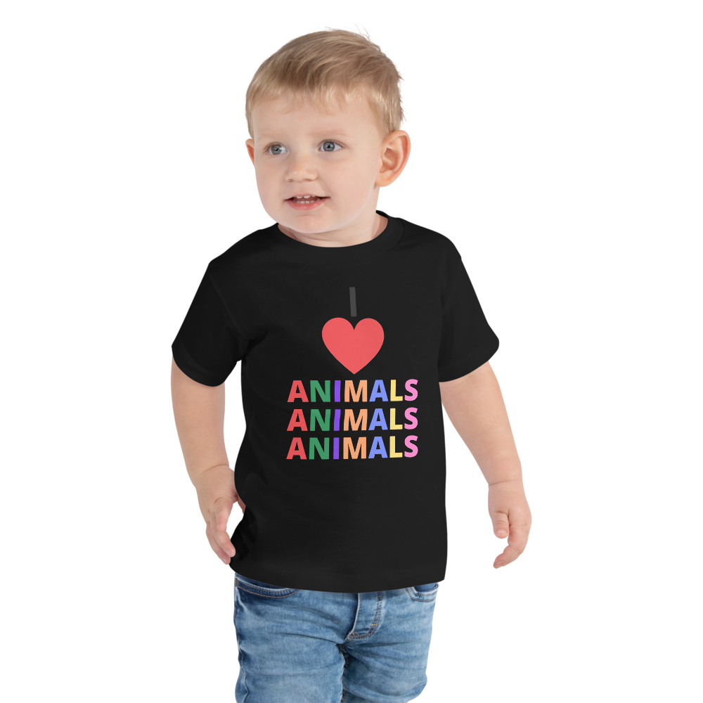 I LOVE ANIMALS Toddler Short Sleeve Tee - 0