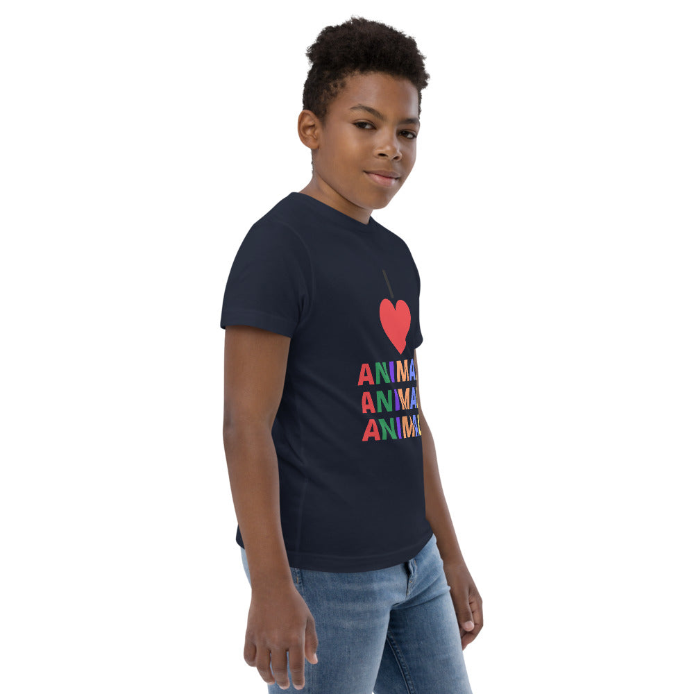 I LOVE ANIMALS Boys Jersey T-shirt